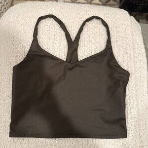Abercrombie & Fitch Olive Green Cropped Tank Top Size S
